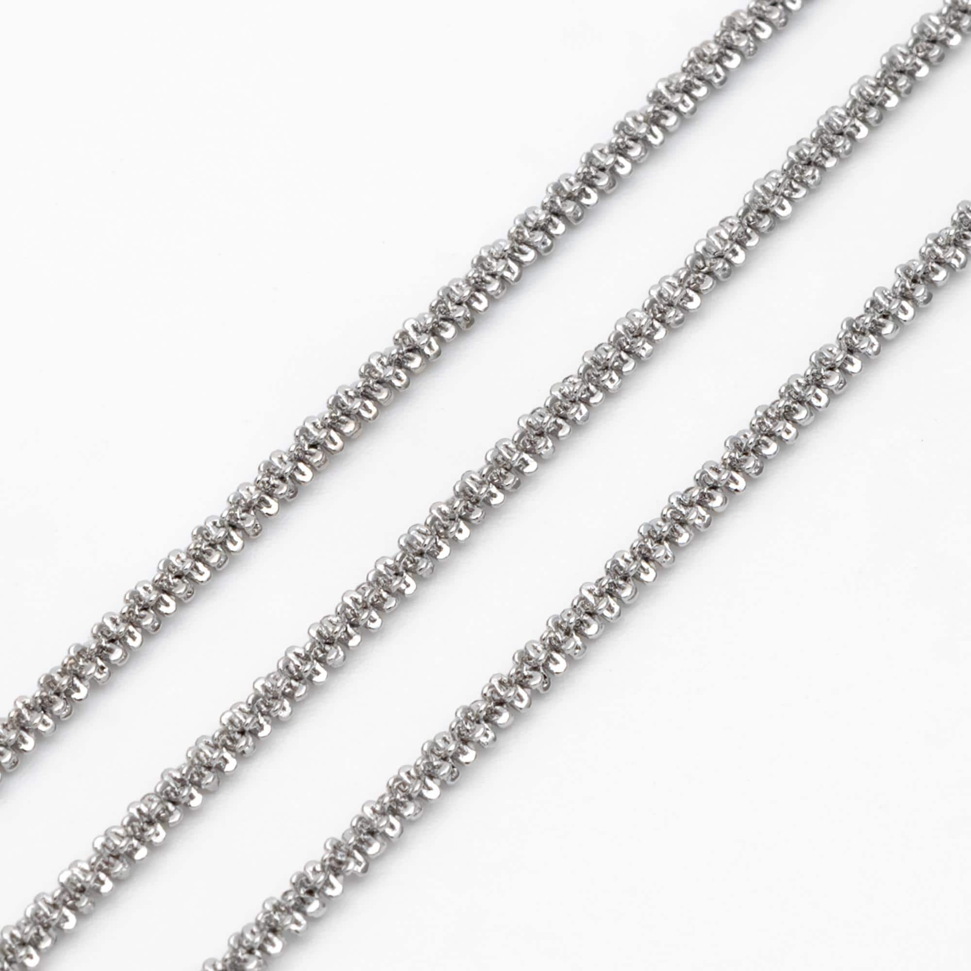 Gold/ Silver tone Specialty Chains 2.2mm, Gold/ Rhodium plated Brass, DIY Necklace Chain Wholesale (#LK-228)/ 1 Meter=3.3 ft